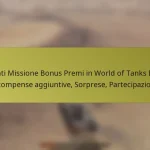 Eventi Missione Bonus Premi in World of Tanks Blitz: Ricompense aggiuntive, Sorprese, Partecipazione